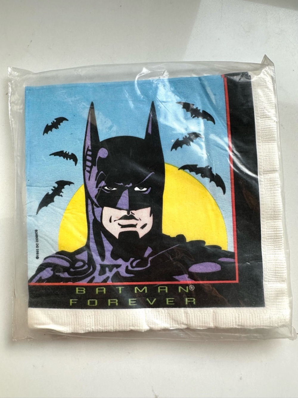 1995 DC COMICS Unique Batman Birthday Luncheon Napkins
